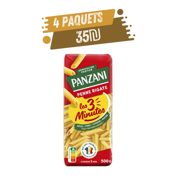 Panzani - Pâtes penne les 3 minutes panzani