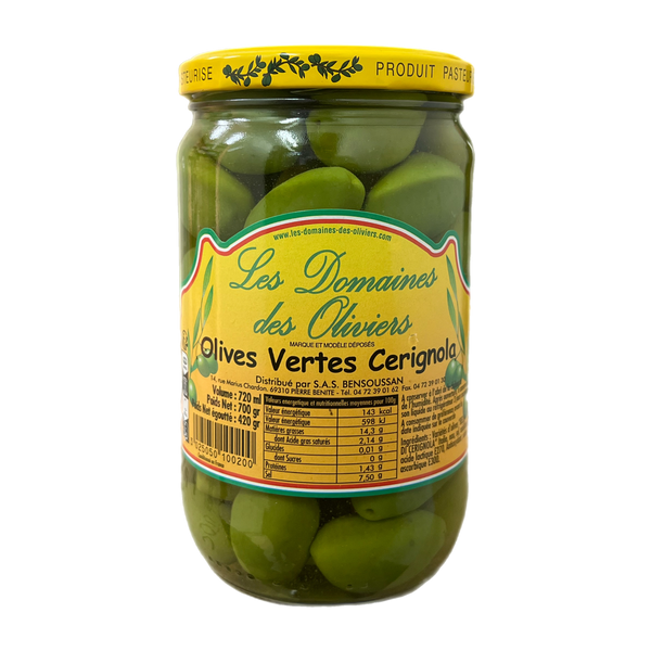 Les domaines des oliviers - olives vertes cerignola