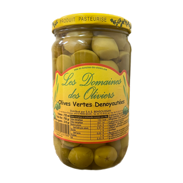 Les domaines des oliviers - olives vertes dénoyautées