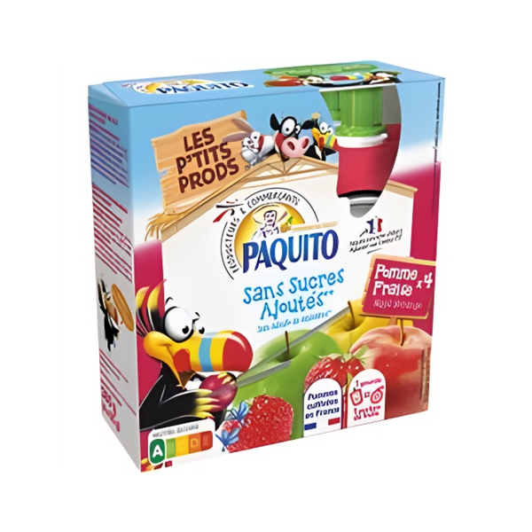 Paquito - compotes pomme fraise 4x90g