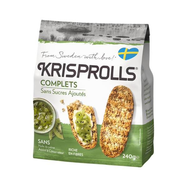 Krisprolls - Petits pains suédois au blé complet sans sucres ajoutés 240g