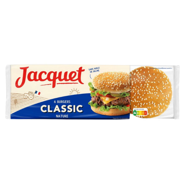 Jacquet - pain hamburger x6 330g