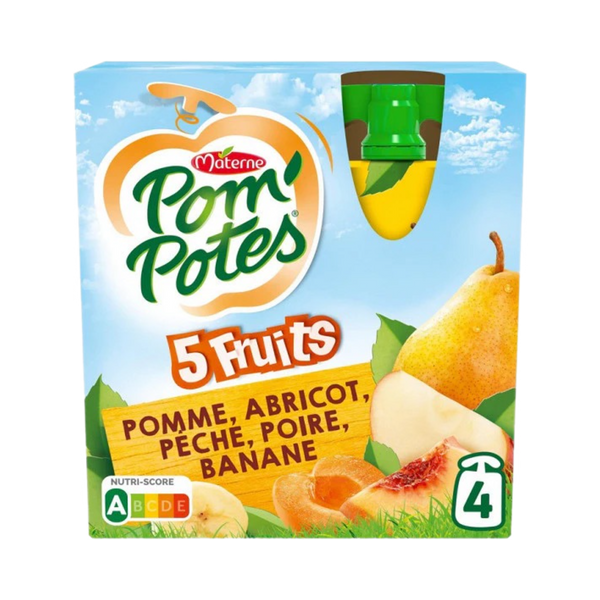 Materne - POM'POTES 5 fruits jaunes 4x90g